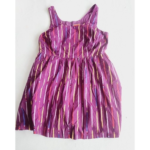 Modcloth Dresses & Skirts - ModCloth Optimistic Effect Dress Purple Multicolored Pencil Print 2XL